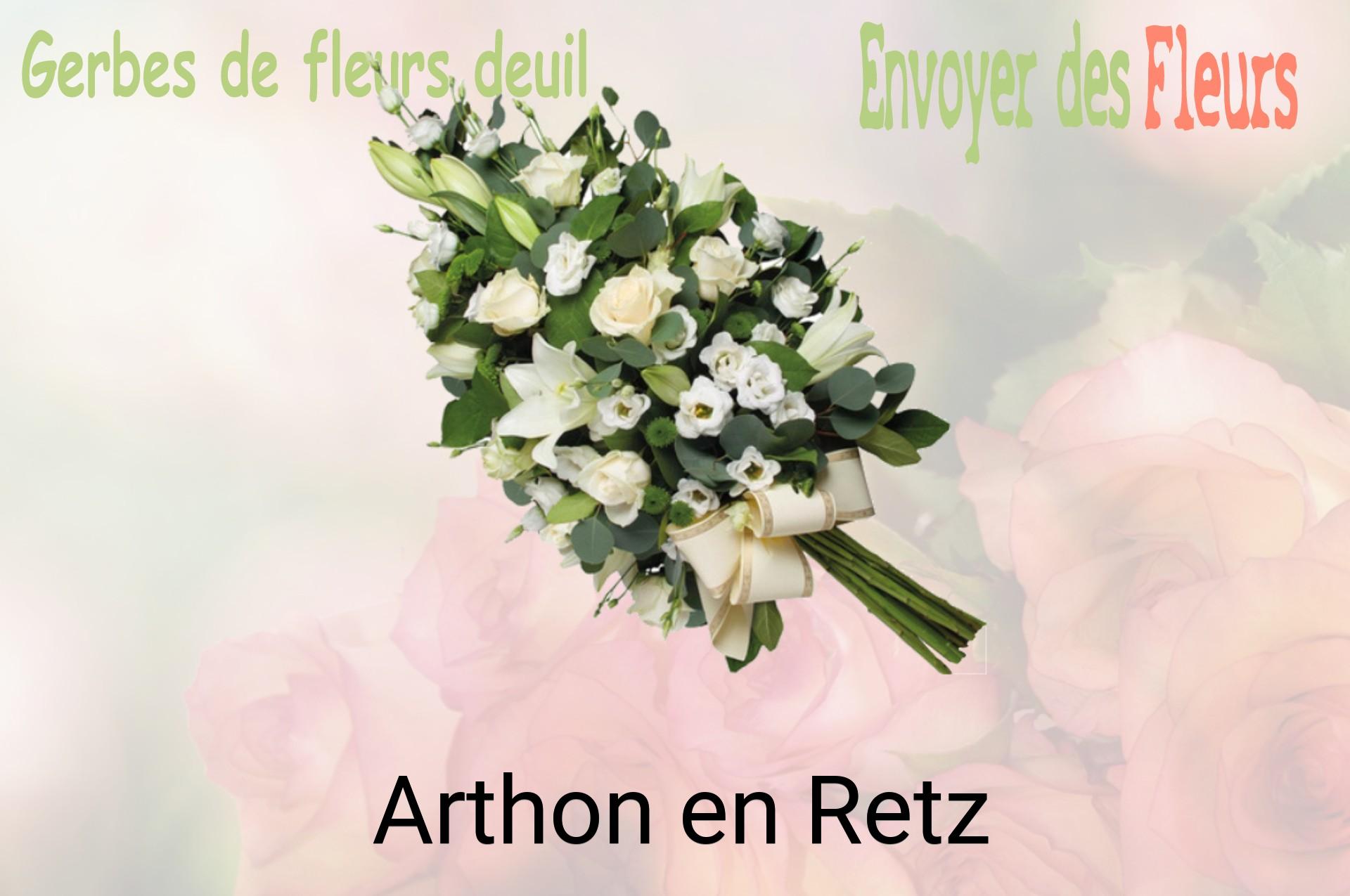 Gerbe de fleurs de deuil livrée à Arthon-en-Retz